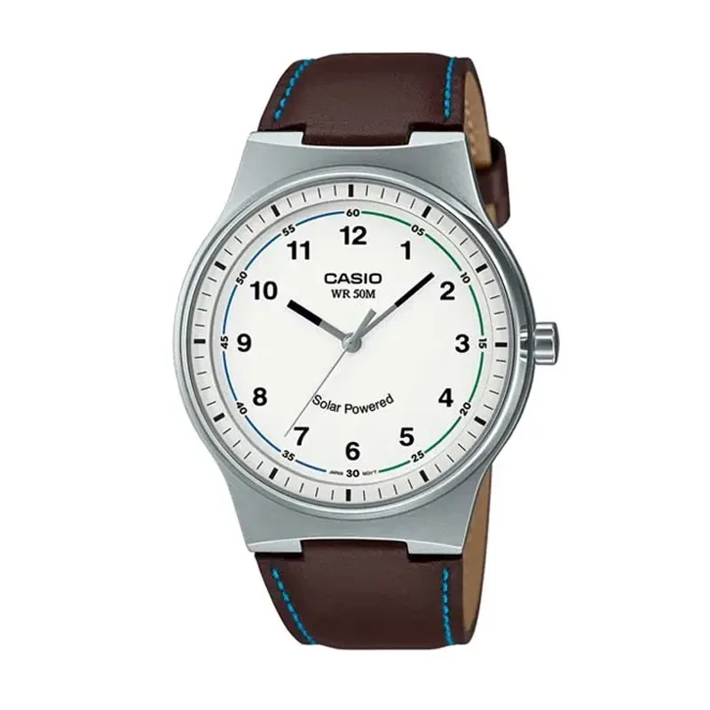 Casio Solar Powered Silver Dial Men's Watch- MTP-RS105L-7BV